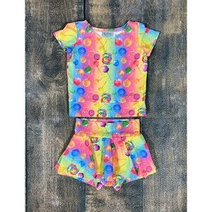 Sweet Petunia Girls Size 5 Lollipop Two Piece Swim Suit!